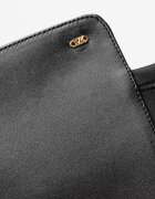 Michael Kors Ботуши до коляното с кожа и тексил Черен