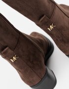 Michael Kors Ботуши Lex от еко велур Тъмнокафяв