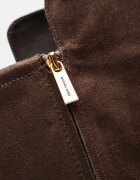 Michael Kors Ботуши Lex от еко велур Тъмнокафяв