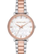 Michael Kors Часовник от неръждаема стомана с двуцветен дизайн Rose Gold/Сребрист