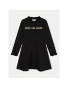 Michael Kors Ежедневна рокля за момичета черна - дълъг ръкав