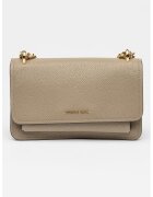Michael Kors Кожена чанта Claire за рамо - Сиво-кафяв