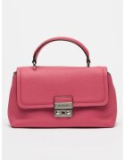 Michael Kors Кожена чанта през рамо с релеф и капаче