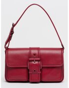 Michael Kors Кожена чанта за рамо Colby - Тъмночервен