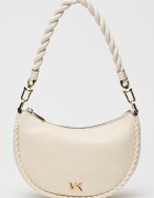 Michael Kors Кожена чанта за рамо Kyla Крем