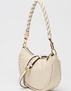 Michael Kors Кожена чанта за рамо Kyla Крем