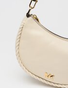 Michael Kors Кожена чанта за рамо Kyla Крем