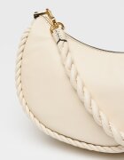Michael Kors Кожена чанта за рамо Kyla Крем