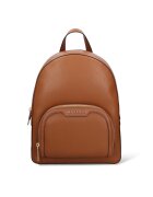 Michael Kors Кожена раница Valoria Prime с две отделения - Кафяв