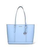 Michael Kors Кожена шопинг чанта Azelia Plus - Небесносин