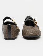 Michael Kors Пантофки Rowen от еко кожа с монограм Черен/Кафяв