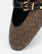 Michael Kors Пантофки Rowen от еко кожа с монограм Черен/Кафяв