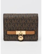 Michael Kors Портмоне Hamiltone Moderne с монограм - Тъмнокафяв