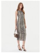 Michael Michael Kors Дамска коктейлна рокля сива - от елегантна материя