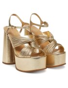 Michael Michael Kors Дамски сандали - Alessia 40S5ASHS1M - екологична кожа - златисти