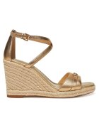 Michael Michael Kors Дамски сандали - еспадрили Mandy Wedge - естествена кожа - златисти -