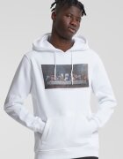 Mister tee Худи с фигурален принт и джоб кенгуру Бял