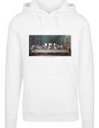 Mister tee Худи с фигурален принт и джоб кенгуру Бял
