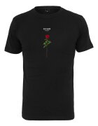 Mister tee Памучна тениска с овално деколте Черен