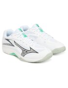 Mizuno Мъжки спортни обувки Thunder Blade Z - Бял/Черен/Смарагд - екологична кожа