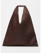 MM6 MAISON MARGIELA Едноцветна хобо чанта - Тъмнокафяв
