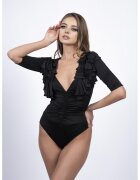 Monarh design Bluza tip body cu volane