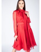 Monarh design Копринена рокля с шалове