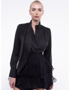 Monarh design Риза с голям шал - черна