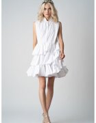 Monarh design Rochie-camasa cu croiala asimetrica si cu volane