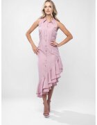 Monarh design Rochie-camasa cu croiala asimetrica si cu volane