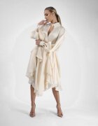 Monarh design Rochie din matase cu maneci decupate