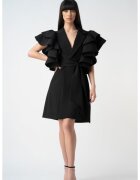 Monarh design Rochie sacou cu volane supradimensionate