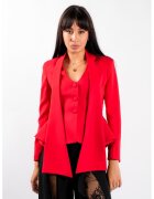 Monarh design Сако с шал и структурирана талия Red