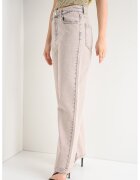 Moschino Jeans Дънки с широк крачол и средновисока талия - Светло сив