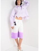 Moschino Jeans Двуцветни дънкови бермуди - Бял/Аметист