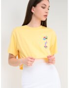 Moschino Jeans Къса тениска с овално деколте - Червен/Ванилово жълто/Син