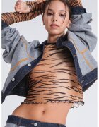 Moschino Jeans Късо яке от деним - Светлосин/Тъмносин