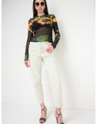 Moschino Jeans Стелеща се блуза с флорален дизайн - Зелен/Черен/Жълт