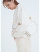Moschino Jeans Суитшърт с лого - Зелен/Крем