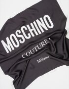 Moschino Копринен шал с лого