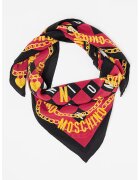 Moschino Копринен шал с лого