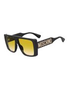 Moschino Уголемени слънчеви очила с плътен цвят - Златист/Черен