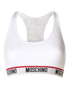 MOSCHINO Underwear Бюстие с изрязан гръб - Бял