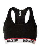 MOSCHINO Underwear Бюстие с изрязан гръб - Черен