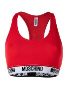 MOSCHINO Underwear Бюстие с изрязан гръб - Червен