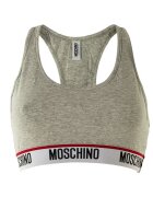 MOSCHINO Underwear Бюстие с изрязан гръб - Сив