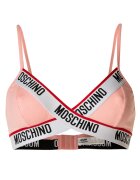 MOSCHINO Underwear Триъгълен сутиен с лого - Розово