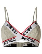 MOSCHINO Underwear Триъгълен сутиен с лого - Сив