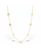 MOSV Колие за момичета - 14 KT злато - седеф - регулируема дължина