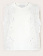Motivi Памучна блуза с дантела Бял